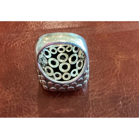 John Hardy Statement Ring Sterling Silver 925 Dot Textured - Picture 6 of 11